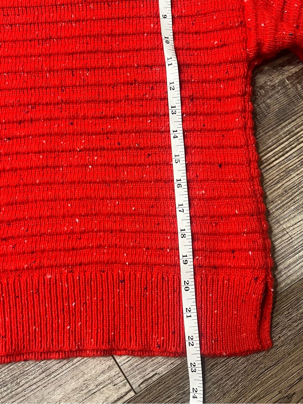 COURT & ROWE Red Ribbed Mock Neck Sweater Medium Ribbed Cozy Knit - Picture 8 of 8